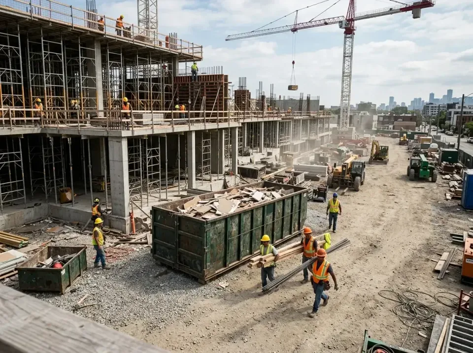 commercial-construction-site-w-002 — frequently asked questions, Low Cost Construction Dumpster Rental in Annandale, MN